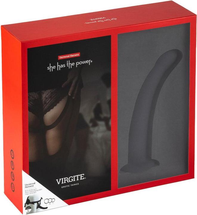 Produktbild Virgite Gurt Mit Schwarzem Dildo Grösse L