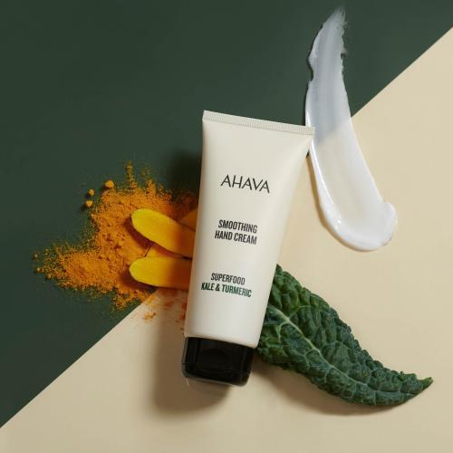 Produktbild Ahava Superfood Smoothing Hand Cream "Kale & Turmeric" - Glättend und nährende Handcreme (100 ml)