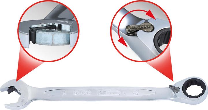Image du produit KS Tools Clé mixte DUO GEARplus, réversible (32 mm)
