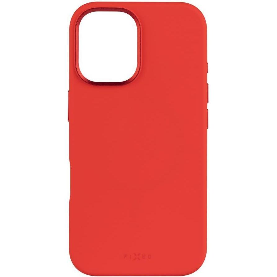 Fixed MagFlow korrigiert Rückseite Apfel iPhone 16 Flüssiges Silizium Rot (Apple iPhone 16), Smartphone Hülle, Rot