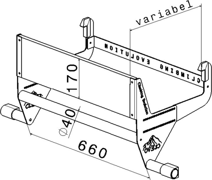 Actual product image Clevo Climbing Hangboard suspension for the door frame