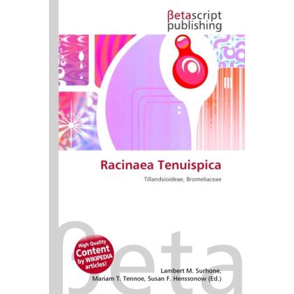Racinaea Tenuispica, Fachbücher von Susan F. Marseken, Lambert M. Surhone, Miriam T. Timpledon