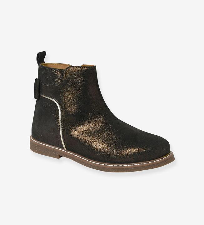 Image du produit Vertbaudet Mädchen Leder-Boots mit Zierschleife (38)