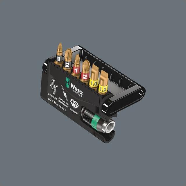 Produktbild Wera Bit-Check 7 Diamond 1 (Kreuz Phillips PH M1, Kreuz Phillips PH M2, Kreuz Pozidriv PZ M1)