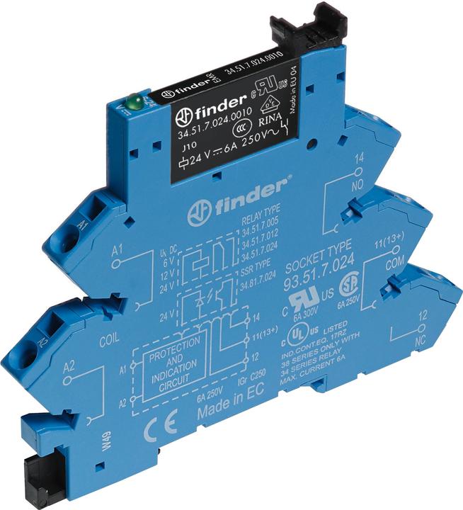 Produktbild Finder Koppelrelais 6A 24VAC/DC Serie38