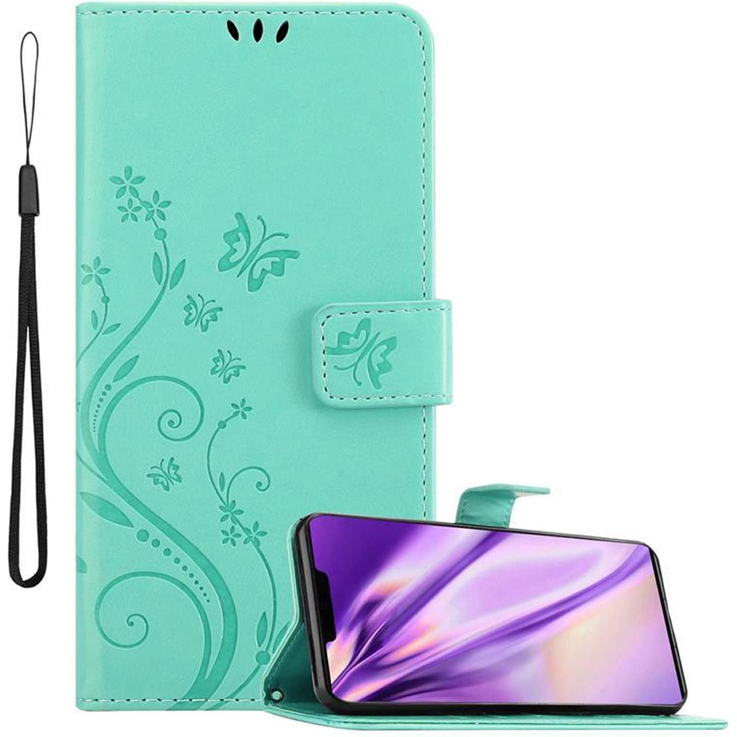 Thumbnail - Cadorabo Flower Book Cover (Huawei Mate 30 Pro), Smartphone Hülle, Türkis