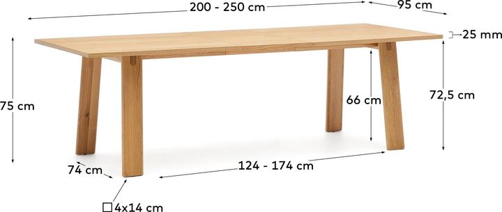 Produktbild Kave Home Arlen (95 x 200 cm, 95 x 200 x 75 cm)