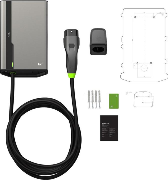 Actual product image GreenCell GC EVGC021B2275 - Wallbox, 3,6 - 22 KW, 7,5 m, NFC (Type 2, 22 kW, 32 A, Hard wired)