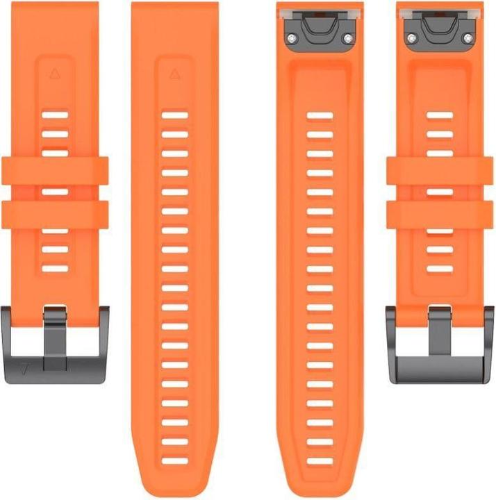 Actual product image OEM Strap Silicone strap for GARMIN FENIX 3 / 3HR / 5X / 6X / 6X Pro / 7X / 7X Pro orange (8) (26 mm, Silicone)