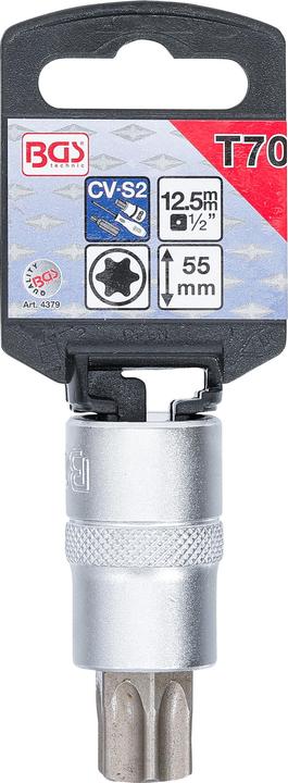 Actual product image BGS Bit Socket | 12.5 mm (1/2") Drive | T-Star (for Torx) T70 (Inner square)