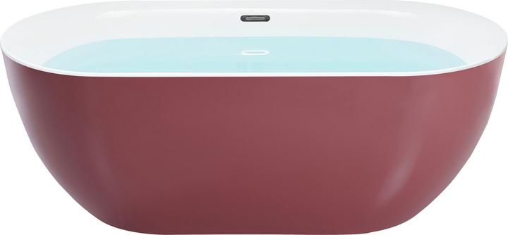 Image du produit Beliani Baignoire à poser bordeaux ovale 170 x 80 cm CARRERA (240 l, 170 cm, 80 cm)