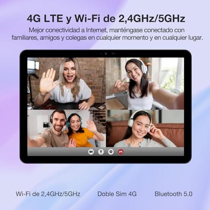 Doogee 10,1 inch FHD+ tablet, 15 GB RAM, 256 GB ROM, Android 12, 4G LTE, WiFi, 13 MP + 8 MP (4G, 10.10", 256 GB, Roze)