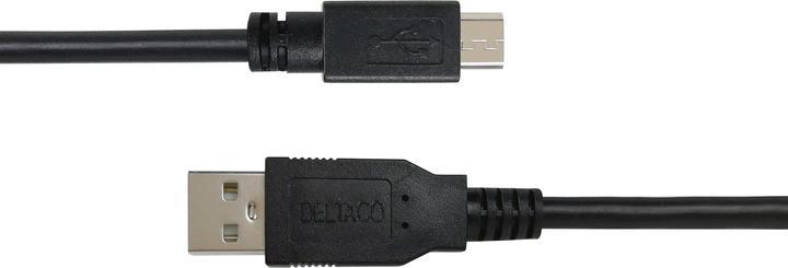 Produktbild Deltaco USB 2.0 Micro B cable, 2.4A, 3m black (3 m, USB 2.0)