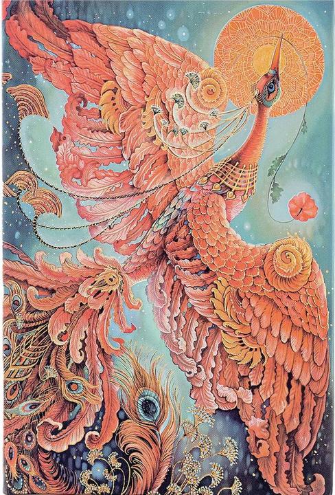 Produktbild Paperblanks Notizbuch Feuervogel Mini (Liniert, Harter Einband)