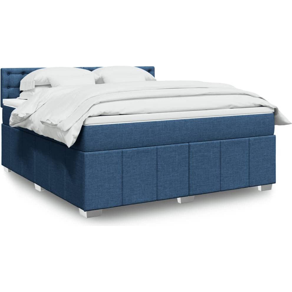 VidaXL, Bett, Bo x springbett mit Matratze 200 x 200 cm Stoff (200 x 200 cm)
