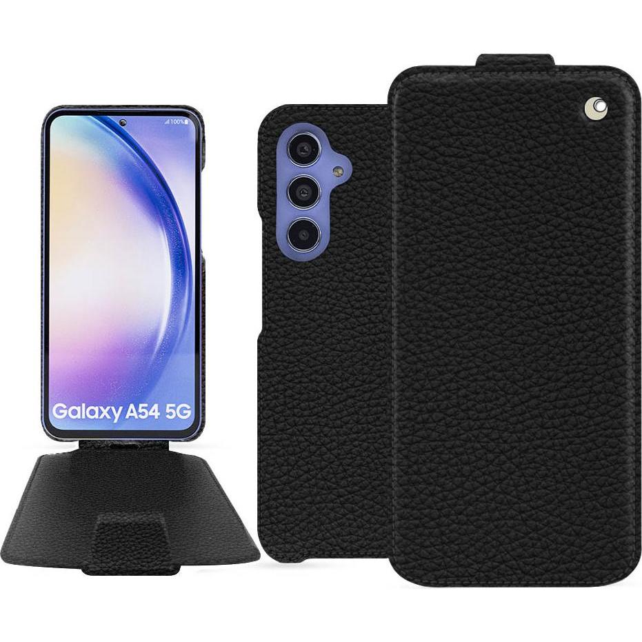 Noreve Lederschutzhülle vertikal (Samsung Galaxy A54 5G), Smartphone Hülle, Schwarz