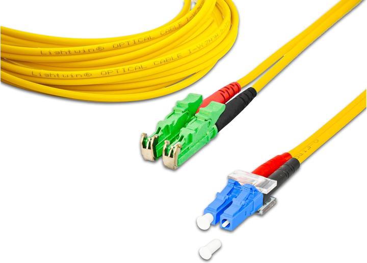 Lightwin LWL-Patchkabel LSH/APC-LC, Singlemode, Duplex, 1m (CAT6a, 1 m)