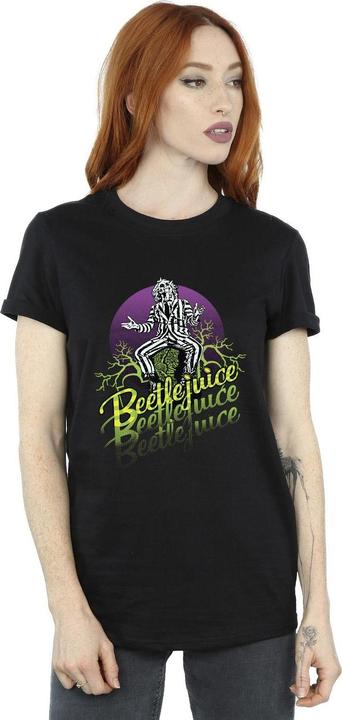 Image du produit Beetlejuice T-shirt boyfriend en coton à cercle violet pour dames et messieurs (XXL)