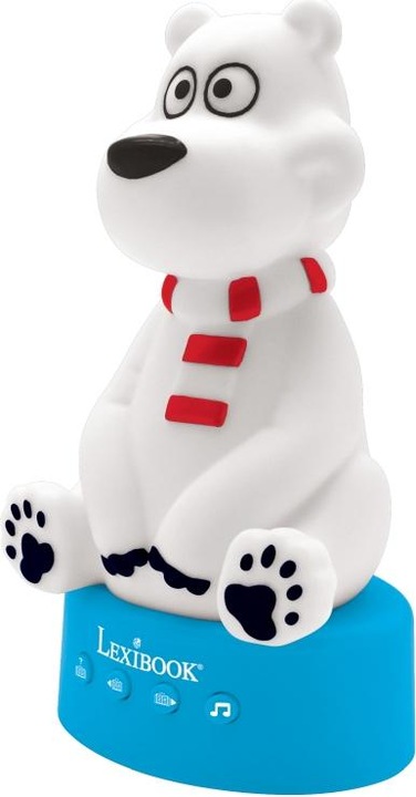 Produktbild Lexibook 3D Polarbär Nachtlicht und Geschichtenerzähler mit Musik und Farbwechsel 17cm (Italienisch)