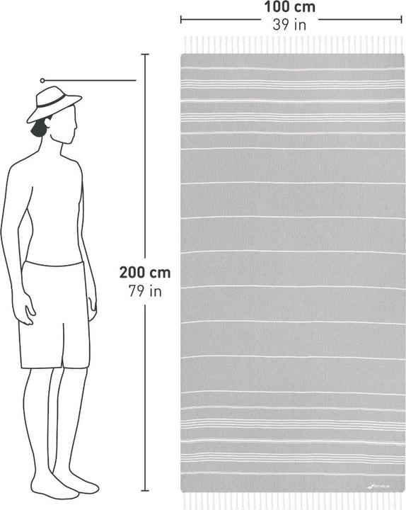 Produktbild Fit-Flip Hamamtuch Baumwolle Recycelt 100x200cm (100 x 200 cm)