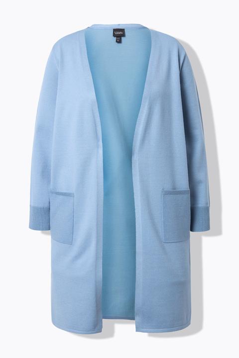 Produktbild Ulla Popken Long-Strickjacke, Pailletten, V-Ausschnitt, Langarm (58)