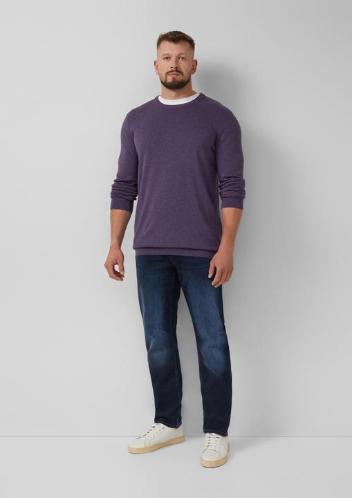 Produktbild s.Oliver Strickpullover Baumwollpullover mit Logo-Stickerei (XXL)