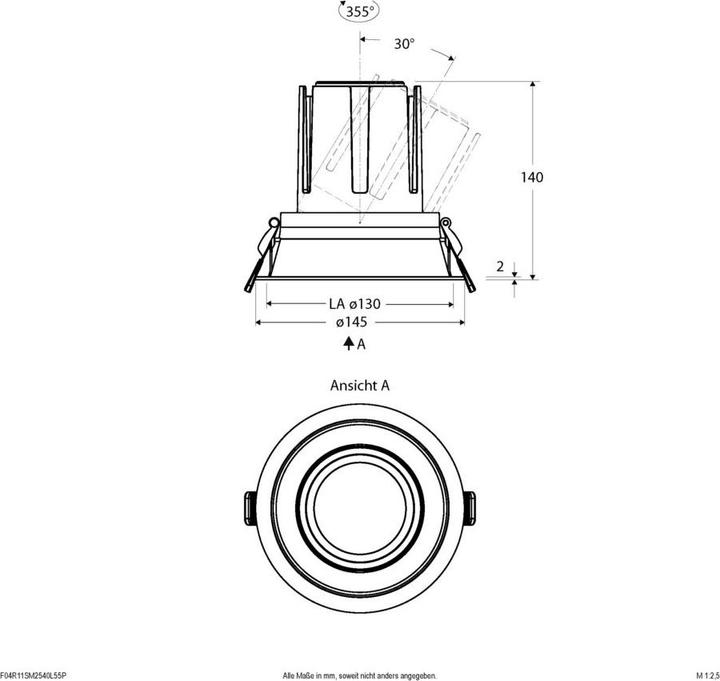 Actual product image EVN LED recessed ceiling spotlight (3281 lm)