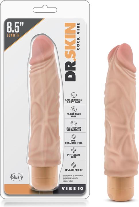Actual product image Blush Dr. Skin â Cock Vibe no10 Vibrator â Beige