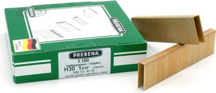 Actual product image Prebena Staples galvanised resinated 30 mm