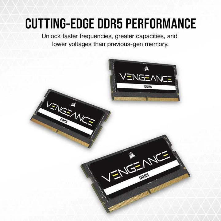 Produktbild Corsair SORAM D5 5600 48GB C48 Vengeance (1 x 48GB, 5600 MHz, DDR5-RAM, SO-DIMM)