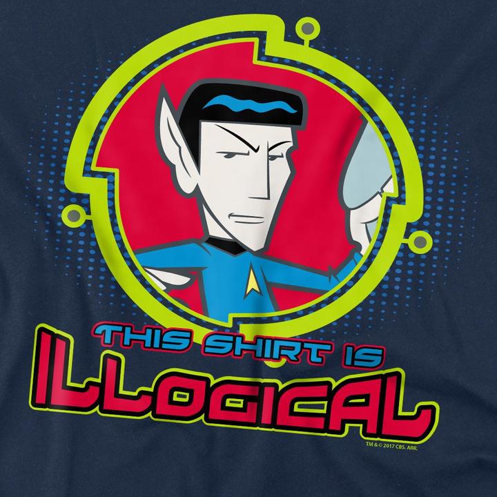 Actual product image Star Trek Quogs Mens Illogical T-Shirt