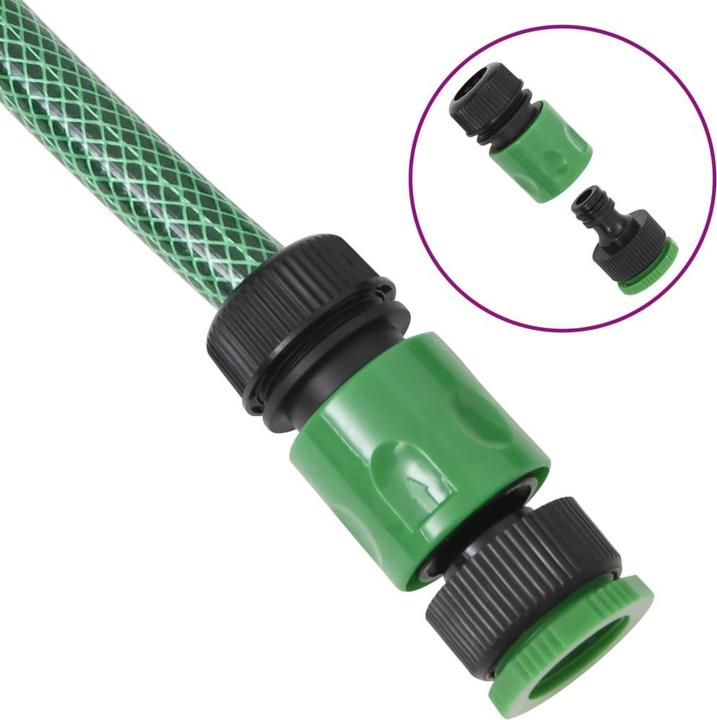 Produktbild vidaXL Gartenschlauch Grün 10 m PVC, Farbe: Grün, Material (10 m, 15.24 mm)