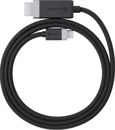 Image du produit Alogic Fusion USB-C vers HDMI 2.0 4K Câble 1m gris espace (1 m, HDMI, 2.0)