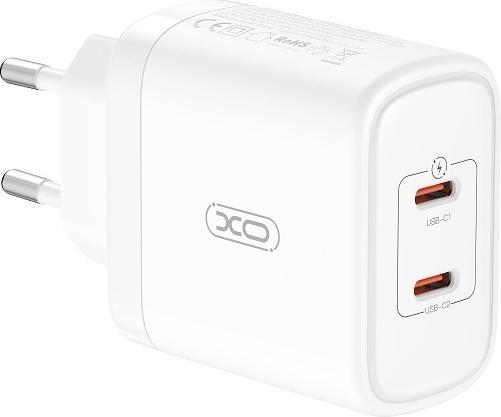 Actual product image xO wall charger CE08 PD 50W 2x USB-C white (50 W, 2 ports)