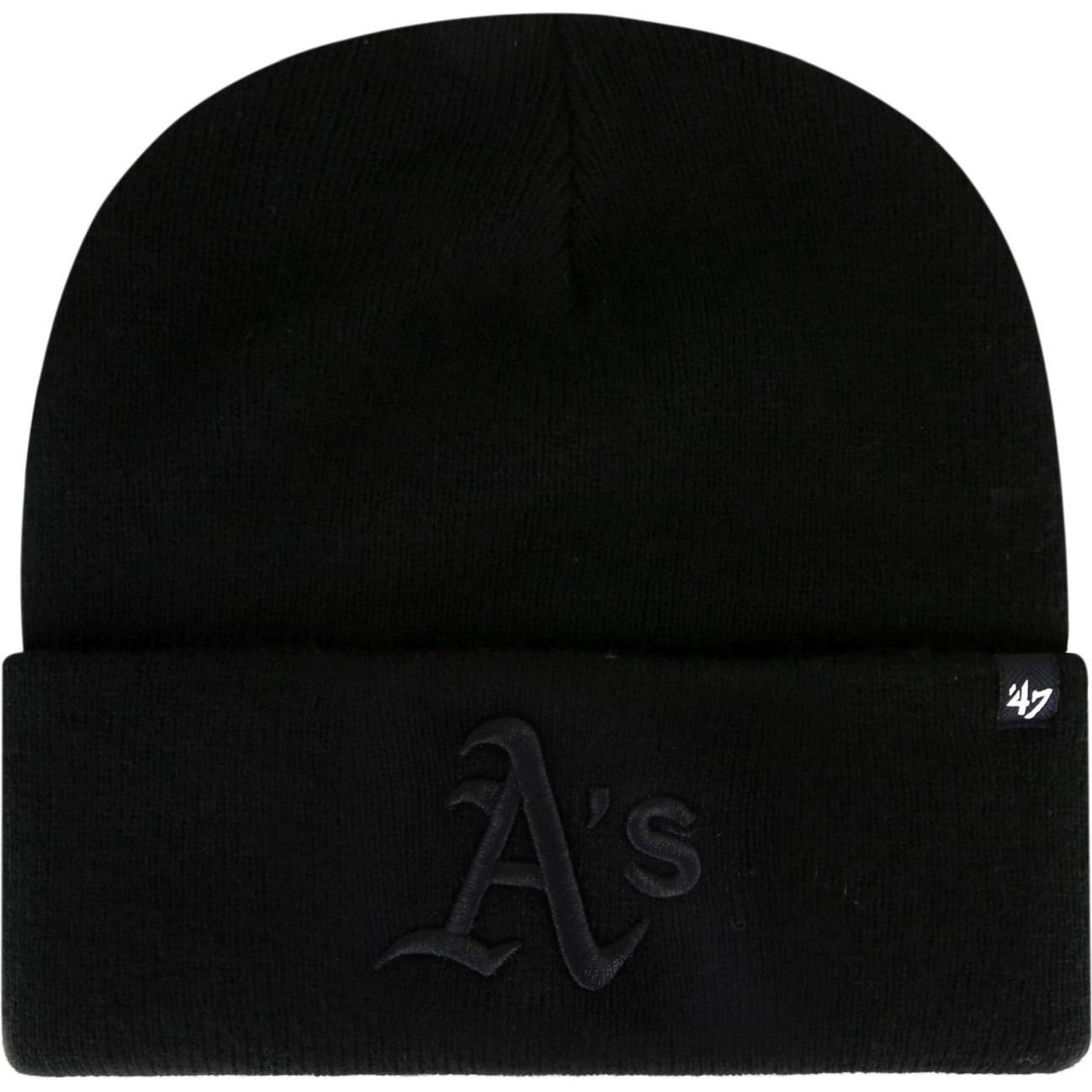 47 Brand, Herren, Mütze, Beanie Haymaker Oakland Athletics, Schwarz