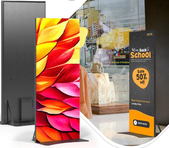 Actual product image DSS Indoor LED Stele Portrait Eco, 85", schwarz