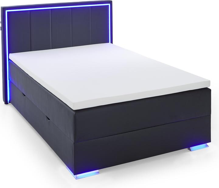 Meise Möbel Colorado II box spring bed incl. bed base with Bonnell spring core box imitation leather (140 x 200)