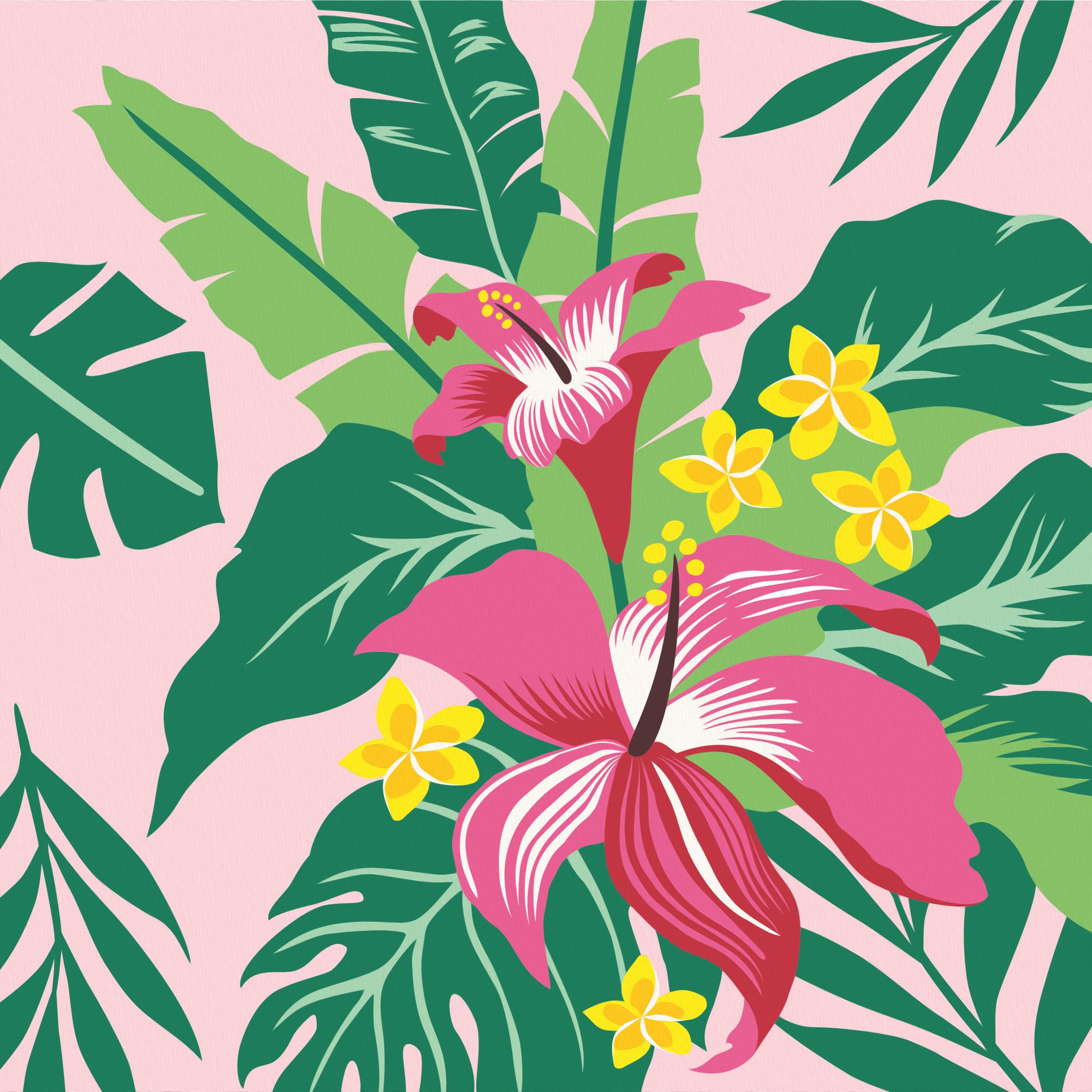 Thumbnail - Ravensburger CreArt - Malen nach Zahlen 23728 - Tropical Plants - ab 12 Jahren