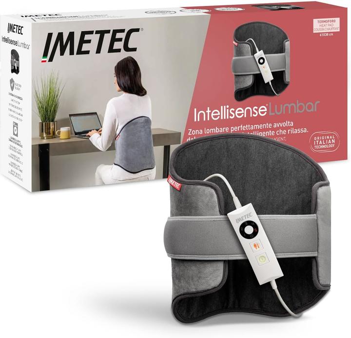 Actual product image Imetec Intellisense Lumbar, thermal lumbar cushion with elastic band, Rapido