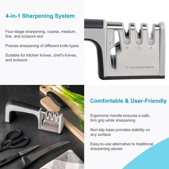 Actual product image Intirilife 4-in-1 knife sharpener