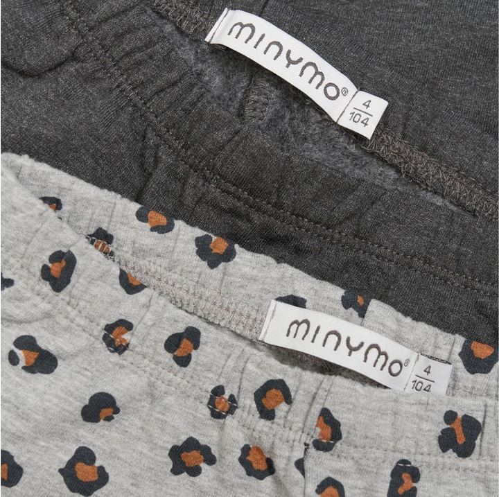 Actual product image Minymo Leggings set of 2 greymelange size 122 (122)