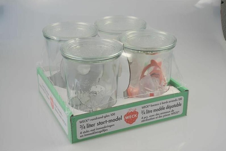 Actual product image Weck lintel shape (4 pcs., 0.85 l)