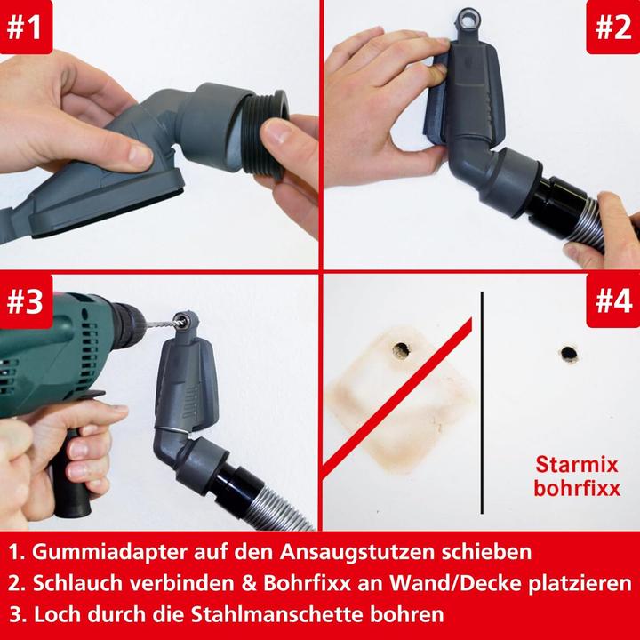 Actual product image starmix Drill dust vacuuming attachment, for all commercially available vacuum hoses