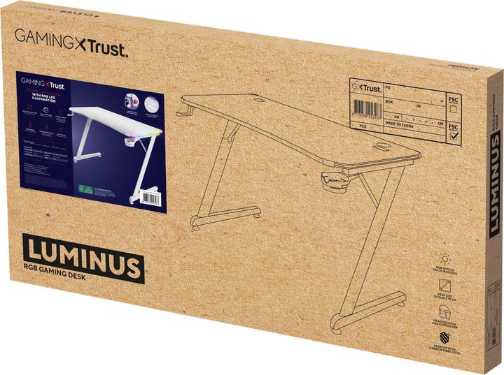 Actual product image Trust GXT 709W LUMINUS Gaming Desk