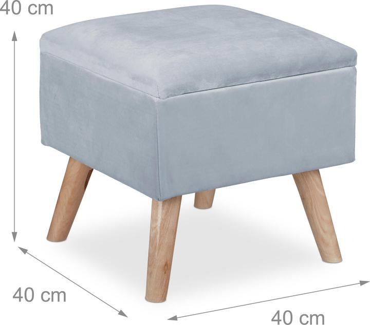 Image du produit Relaxdays Tabouret velours