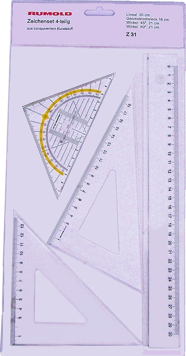 Image du produit Rumold Coffret à dessin Z 31 PP transparent 4 pièces (300 mm)