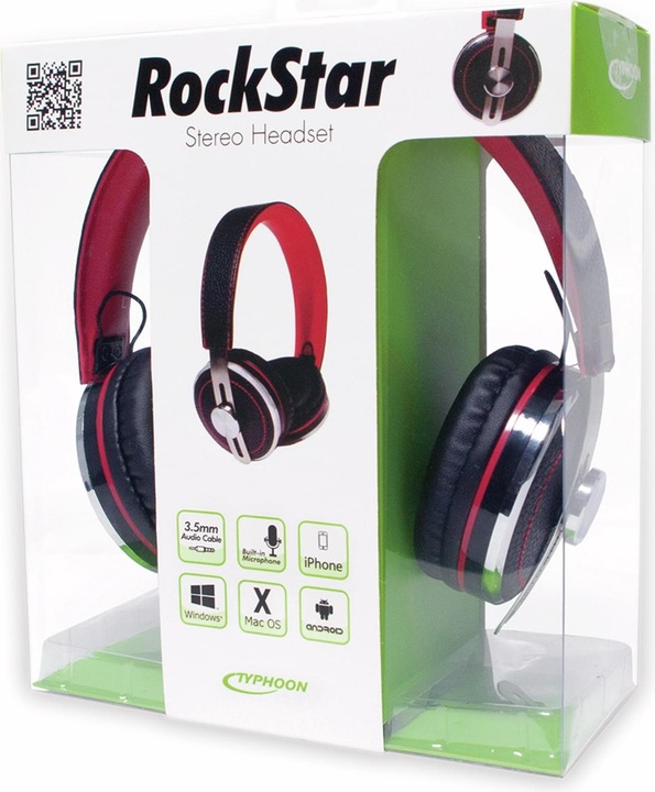 Image du produit Typhoon Casque Rockstar rouge (Filaire)