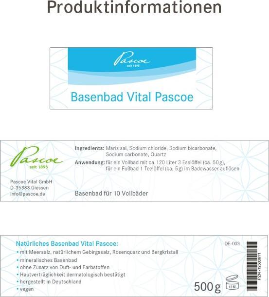Produktbild Pascoe Basenbad Vital, 500 g PUL