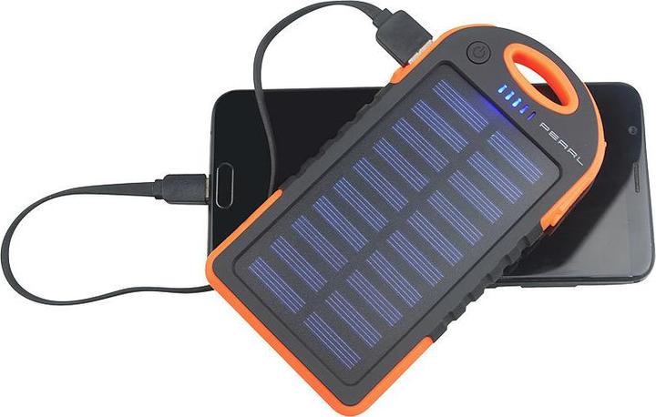 Produktbild Pearl Solar-Powerbank mit Taschenlampe (3000 mAh, 5 W, 11.10 Wh)