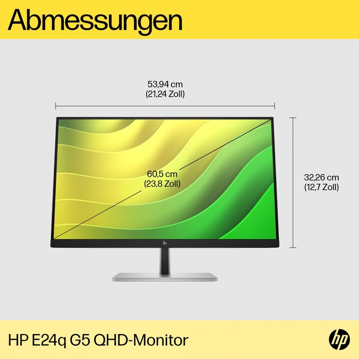 Actual product image HP E24q G5 (2560 x 1440 pixels, 23.82")